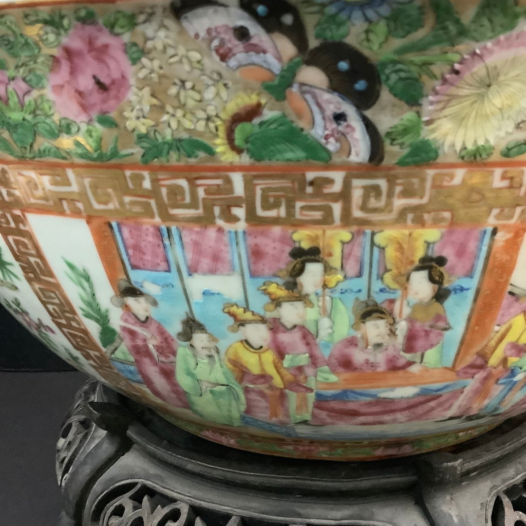 Antique Famille Rose Bowl w/ Stand - image 5 of 10
