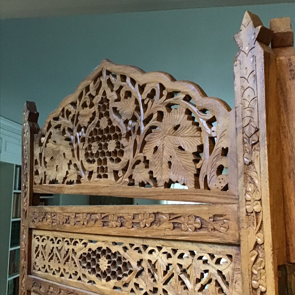 Wooden Carved Moroccan Screen - image 2 of 6