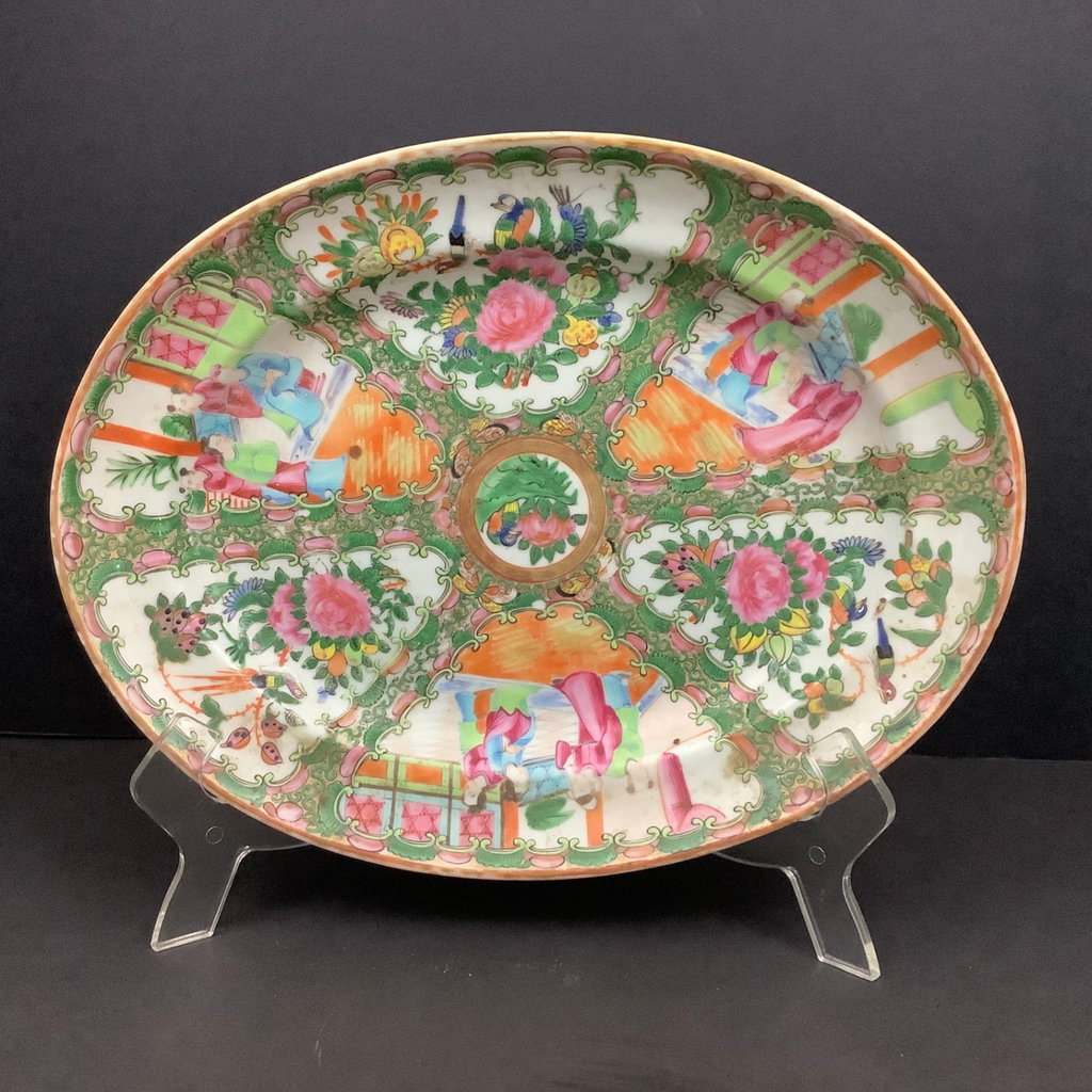Late 1800s Rose Medallion Dishes - image 2 of 14