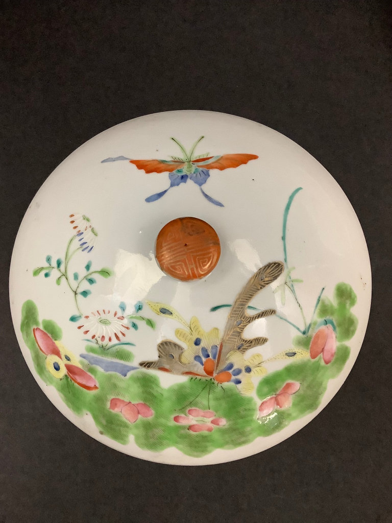 19th Century Chinese Famille Rose Covered Bowl - image 11 of 13