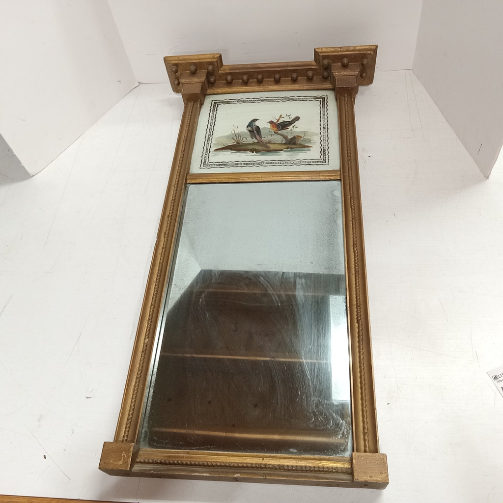 Antique Trumeau Reverse Painted Mirror - image 2 of 11