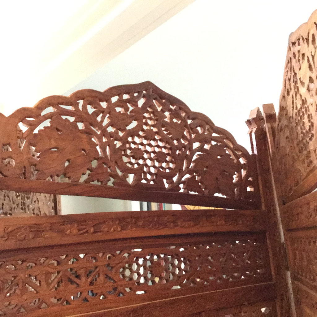 Wooden Carved Moroccan Screen - image 3 of 6