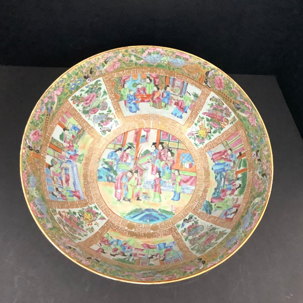 Antique Famille Rose Bowl w/ Stand - image 3 of 10