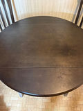 Dark Wood Drop-Leaf Dining Table and Two Chairs - thumbnail 3 of 5