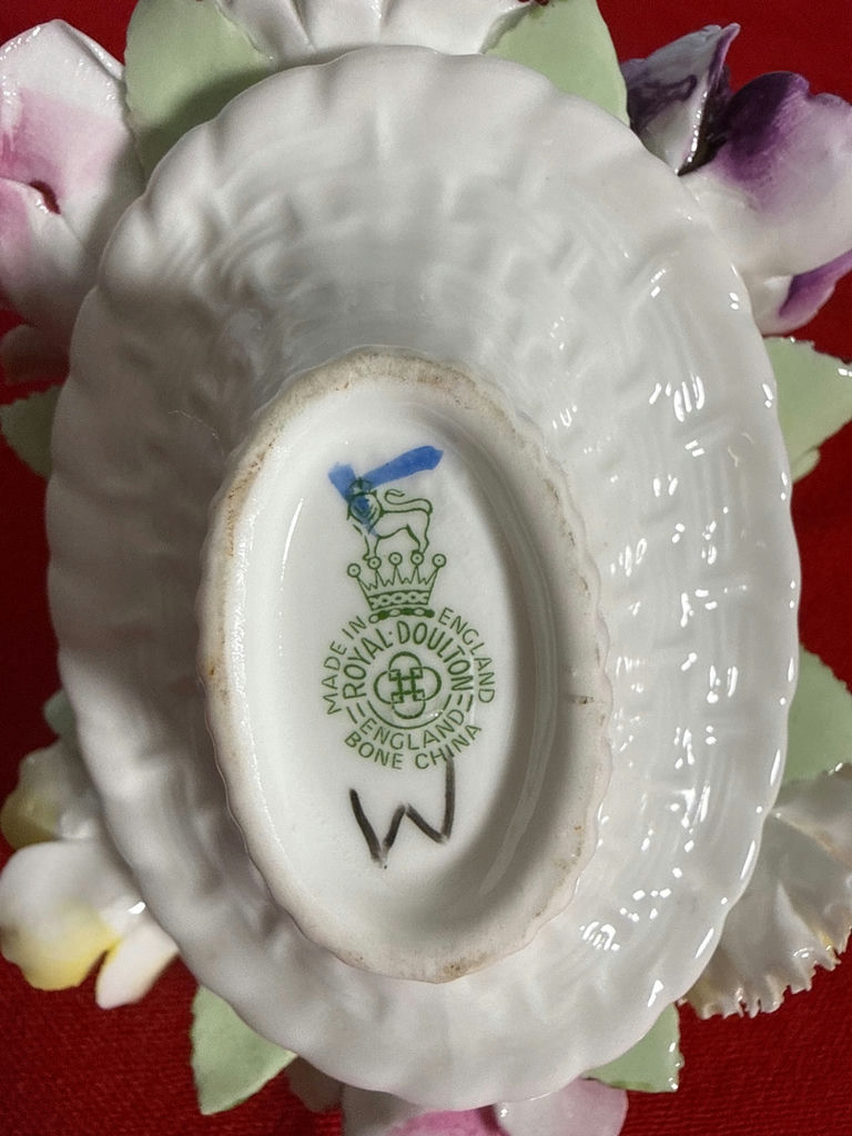Royal Doulton Bone China Floral Basket Figurine - image 3 of 3