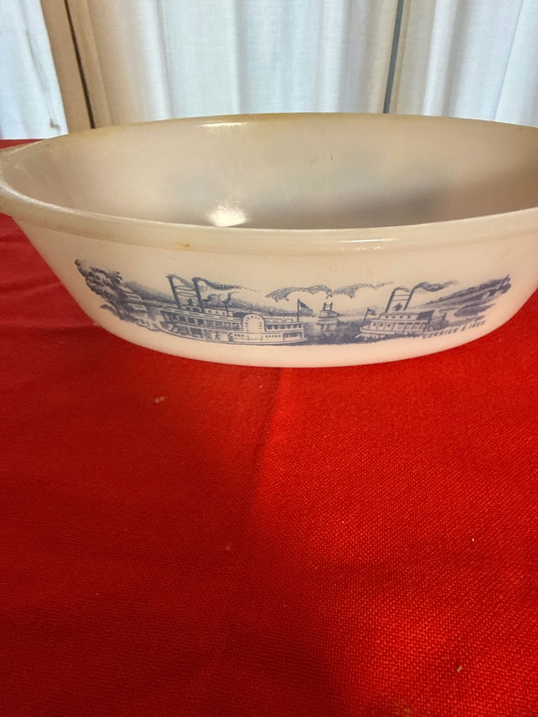 Two Oval Milk Glass Serving Dishes - image 2 of 5