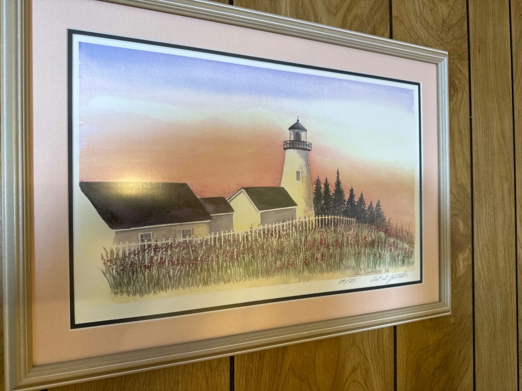 Framed Lighthouse Landscape Print - image 1 of 2