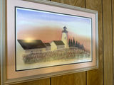 Framed Lighthouse Landscape Print - thumbnail 1 of 2