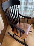 Black and natural wood rocking chair - thumbnail 2 of 2