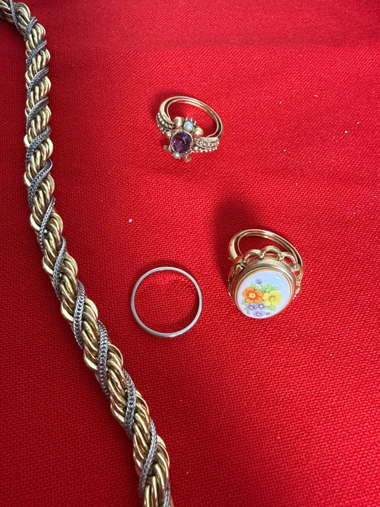 Necklace and Assorted Rings - image 2 of 3