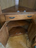 Corner Wooden china cabinet with glass display and lower storage - thumbnail 3 of 3