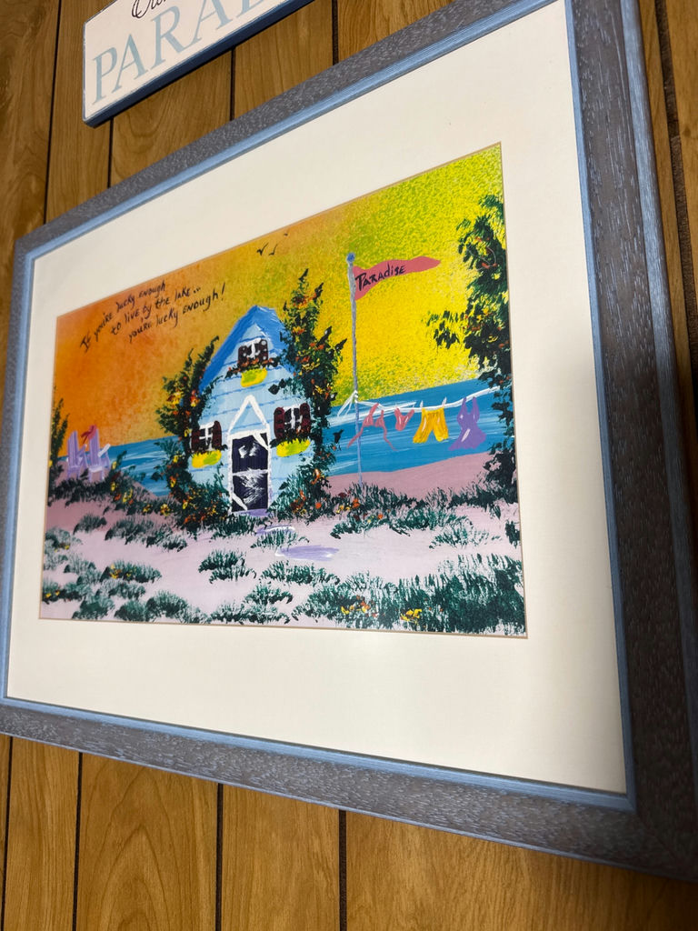  2 Framed beach scenes with Paradise sign - image 2 of 3