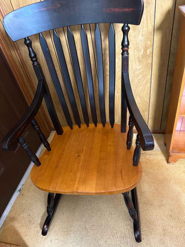 Windsor-style wooden rocking chair - image 1 of 2