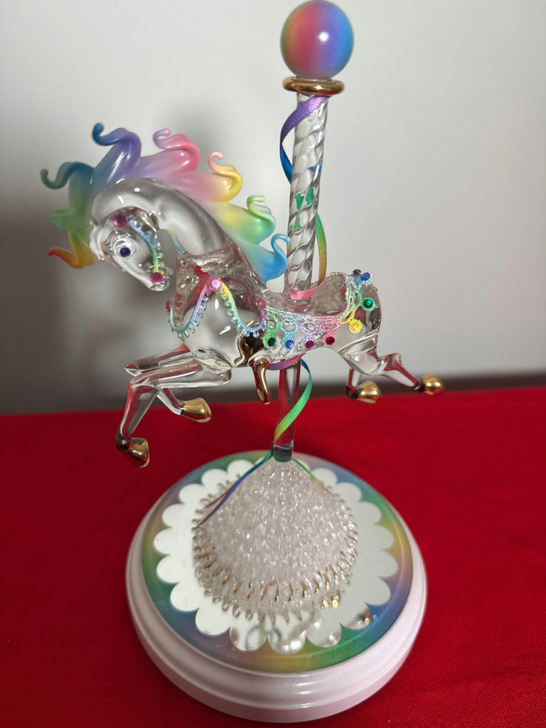 Glass Carousel Horse Figurine - image 2 of 2