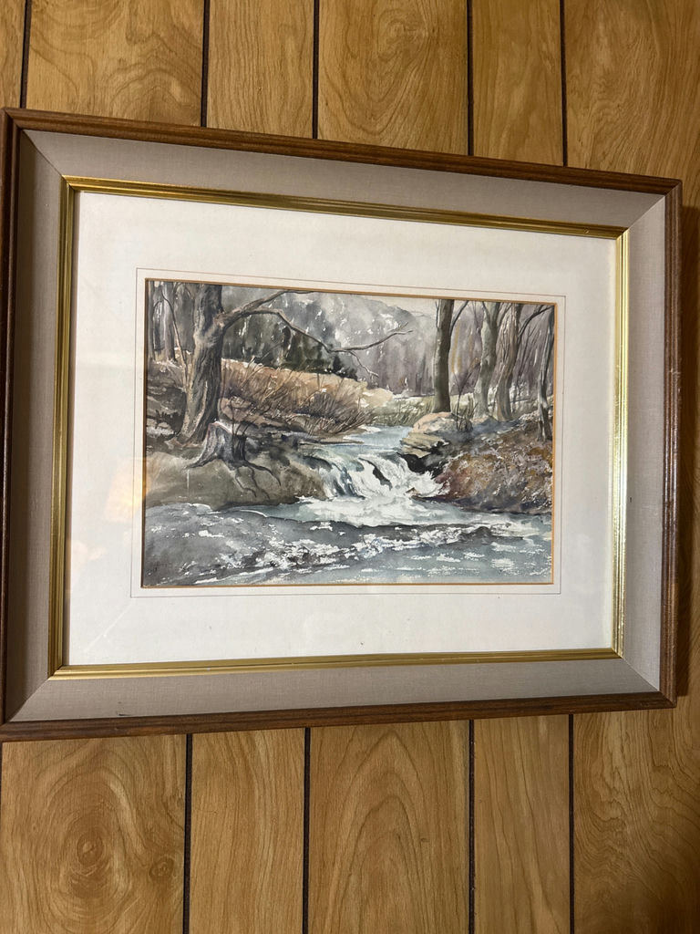 Framed Landscape Watercolor Painting - image 1 of 2