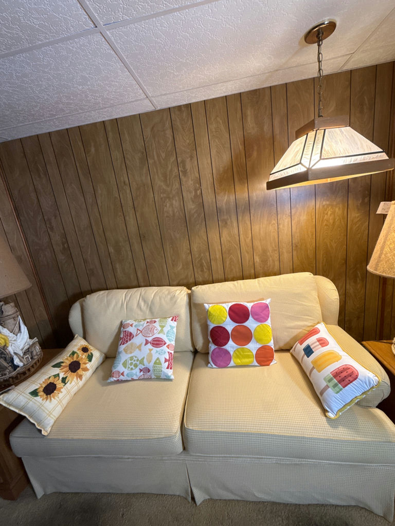 Clayton Marcus Loveseat with Decorative Throw Pillows - image 1 of 4