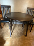 Dark Wood Drop-Leaf Dining Table and Two Chairs - thumbnail 1 of 5