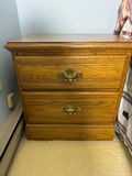 Wooden Two-Drawer Nightstand - located on 2nd floor - thumbnail 1 of 2