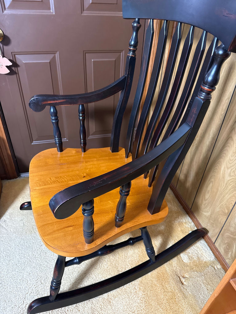 Windsor-style wooden rocking chair - image 2 of 2