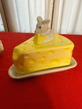 Ceramic Purse-Shaped Container and Cheese Wedge Butter Dish - thumbnail 2 of 4