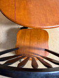 Round pedestal dining table with 2 spindle-back chairs - thumbnail 4 of 5