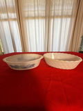 Two Oval Milk Glass Serving Dishes - thumbnail 1 of 5