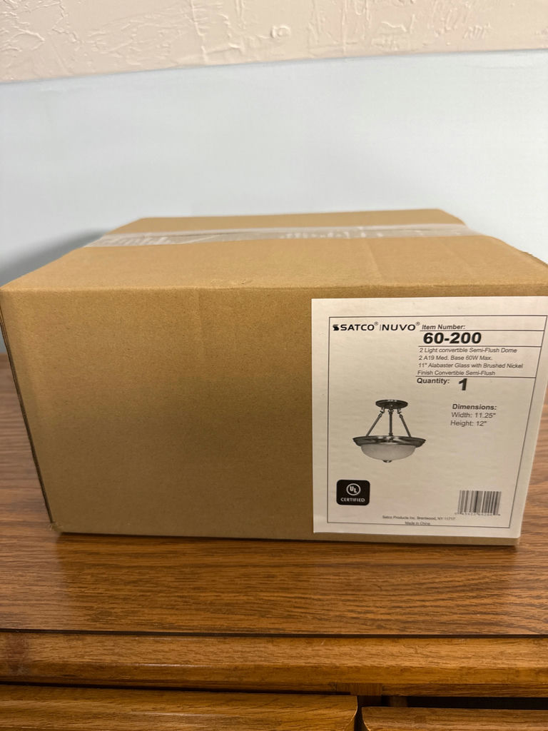 Satco Nuvo Convertible Semi-Flush Dome Light Fixture - image 1 of 2