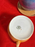 Glazed ceramic teapot with matching creamer and lid - thumbnail 3 of 5