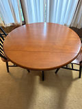 Round pedestal dining table with 2 spindle-back chairs - thumbnail 2 of 5