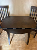 Dark Wood Drop-Leaf Dining Table and Two Chairs - thumbnail 5 of 5