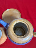 Glazed ceramic teapot with matching creamer and lid - thumbnail 4 of 5