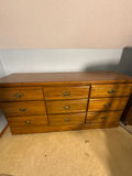 Wooden Nine-Drawer Dresser - located on 2nd floor. Bring help to move - thumbnail 2 of 3