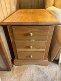 Wooden Three-Drawer Nightstand - thumbnail 1 of 2