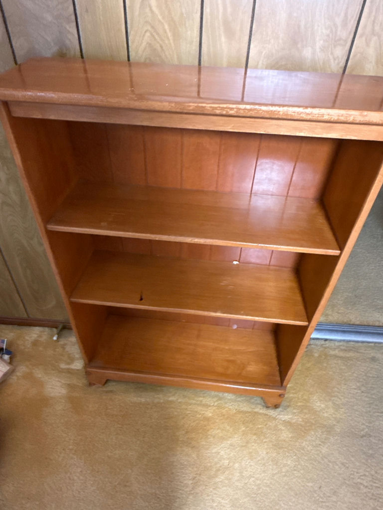 Wooden bookcase with interior shelves - image 1 of 1