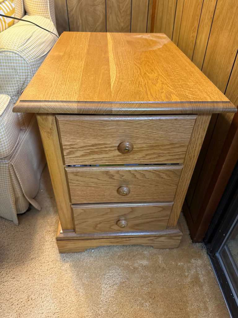 Wooden Three-Drawer End Table - image 1 of 2