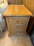 Wooden Three-Drawer End Table - thumbnail 1 of 2