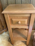 Wooden end table with drawer and shelf - thumbnail 1 of 3