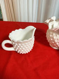 Milk glass White ceramic sugar and creamer and bowl - thumbnail 2 of 3