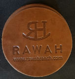 Leather-wrapped hip flask with coasters - thumbnail 4 of 7