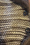 Brown and Cream Plaid hand made Brazilian Baracho Poncho - thumbnail 6 of 6