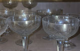 Set of clear glass coupe glasses - thumbnail 4 of 5