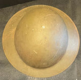 Two vintage helmets: Brodie-style steel helmet with insignia and a pith helmet - thumbnail 7 of 10