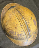 Two vintage helmets: Brodie-style steel helmet with insignia and a pith helmet - thumbnail 6 of 10