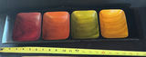 Assorted kitchenware: colorful square bowls, wooden serving tray, and decorative oval plate - thumbnail 3 of 8