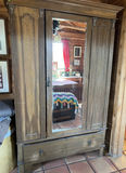 Wooden Armoire Wardrobe with Mirrored Door - thumbnail 1 of 1