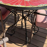 Round Mosaic Patio Table with Four Pink-Cushion Chairs - thumbnail 6 of 8