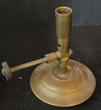 Antique brass lamp burner with ring clamp and base - thumbnail 5 of 9