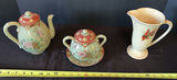 Vintage porcelain tea set with floral and maritime motifs - thumbnail 1 of 8