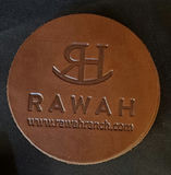 Leather-wrapped hip flask with coasters - thumbnail 3 of 7