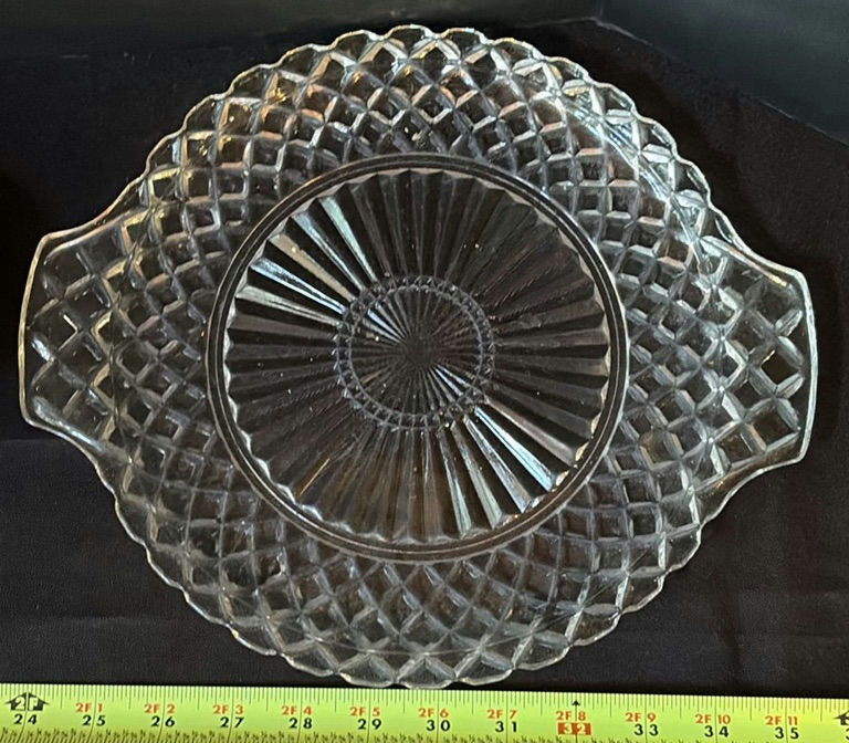 Vintage wooden containers glass plates and metal cookware - image 3 of 10